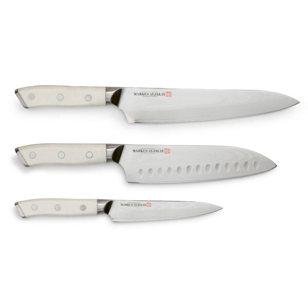 Markus Aujalay Knivset Damaskus 3-delar