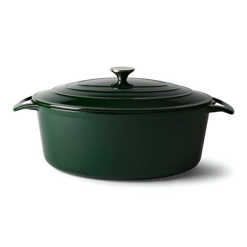 Senso Kitchen Gjutjärnsgryta Oval 5,8 Liter Grön