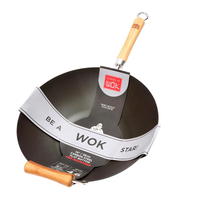 Dexam School of Wok wokpanna 36 cm bambu