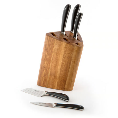 Robert Welch Signature Prism Oak knivblock set 7 delar Ek