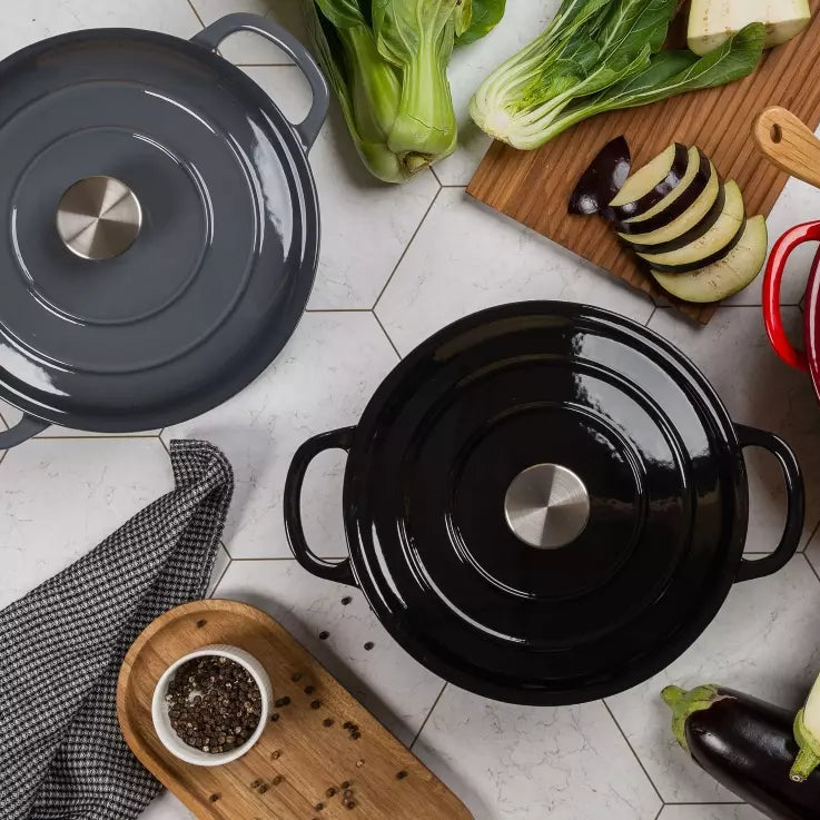 Sabor Basic Gjutjärnsgryta 4 L Grå