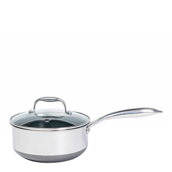 Hexclad Hybrid Kastrull med Lock, 1,9 L Silver/Svart