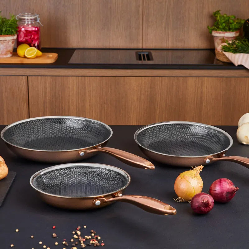 Hâws Santo hybrid stekpanna 3 delar 20+24+28 cm Rose gold