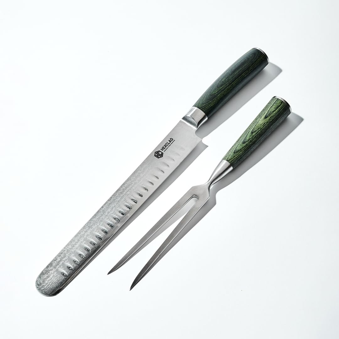 Hexclad Damascus Trancherset 2 delar