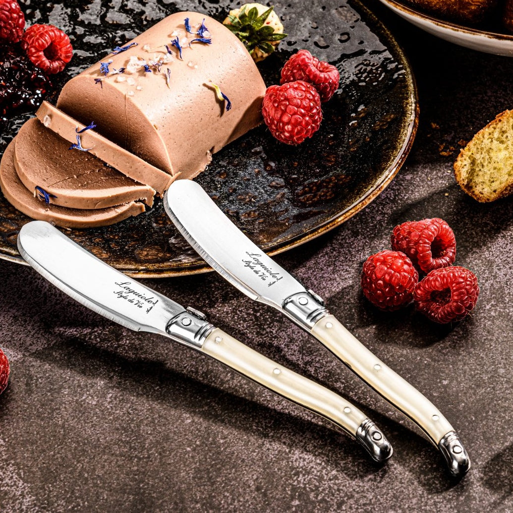 Laguiole style de vie Smörkniv 4-pack pearl