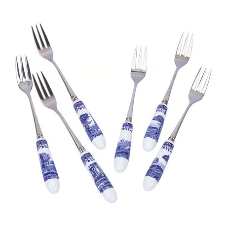 Spode Blue Italian dessertgaffel 6-pack