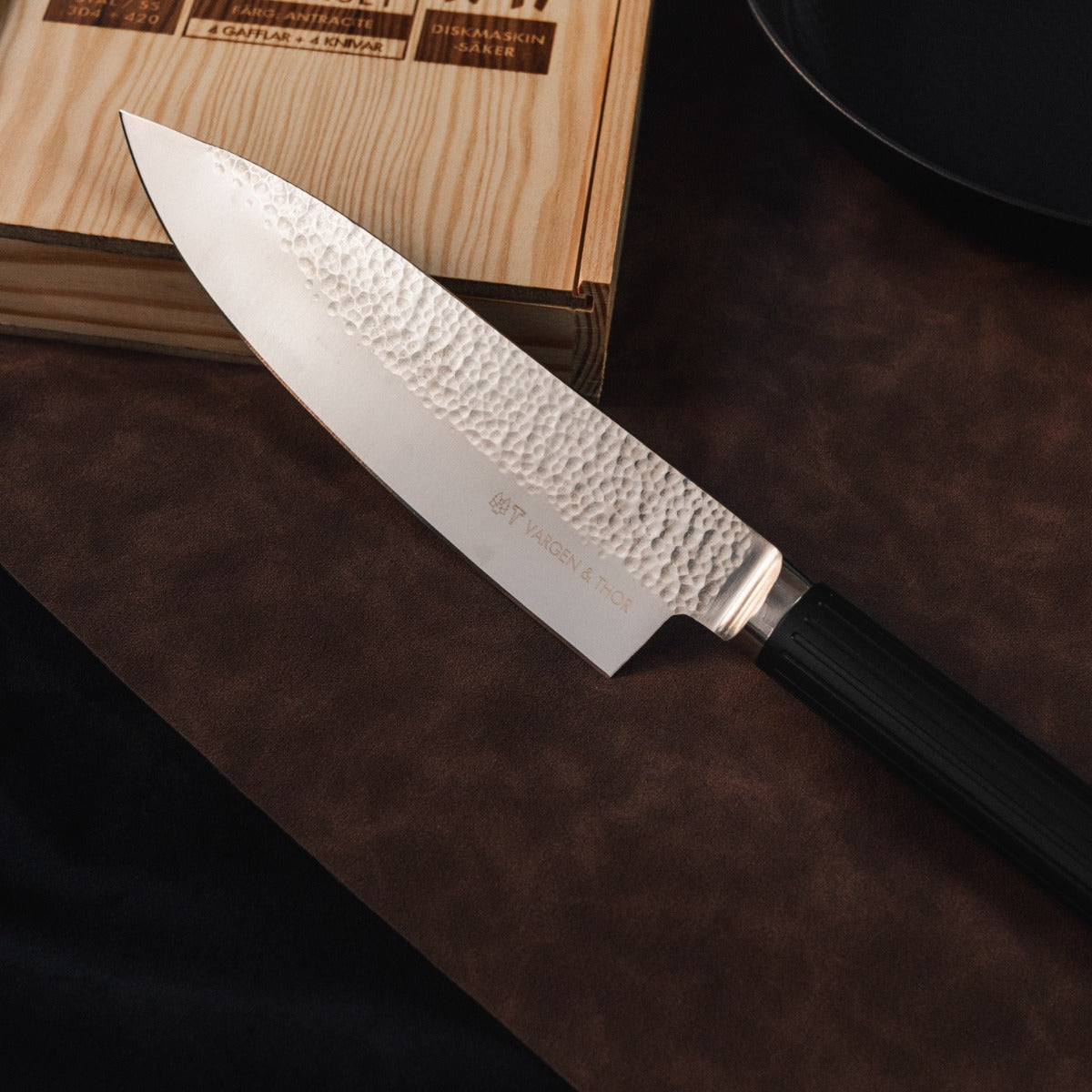 Vargen & Thor Glima Roy Pro kockkniv 20 cm stål/svart