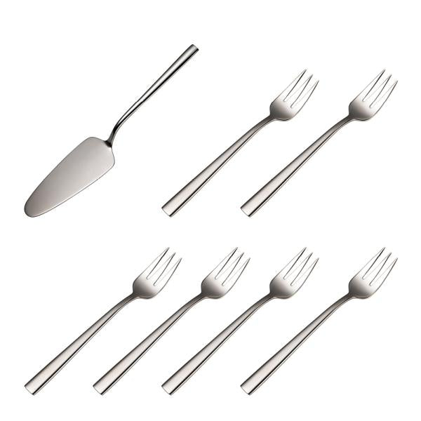 Modern House Spring Serveringsset Tårtspade och Tårtgafflar Blank