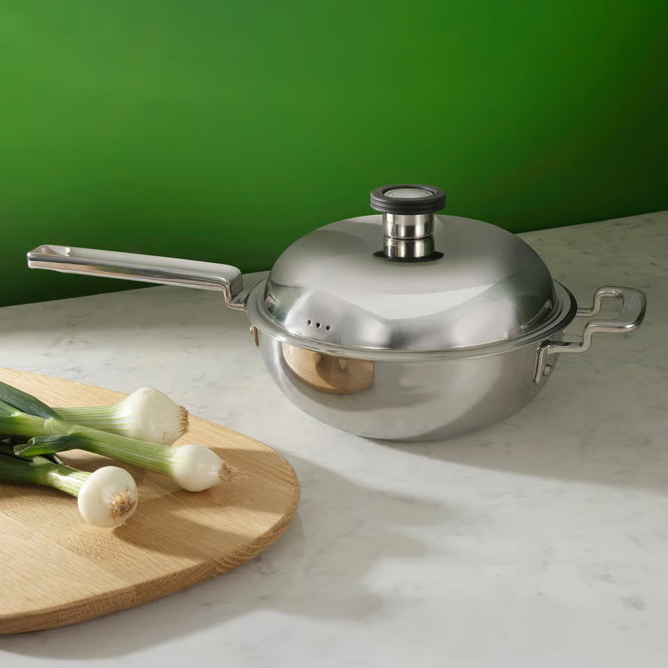 Robert welch 316 Series wok med lock 22 cm rostfritt stål