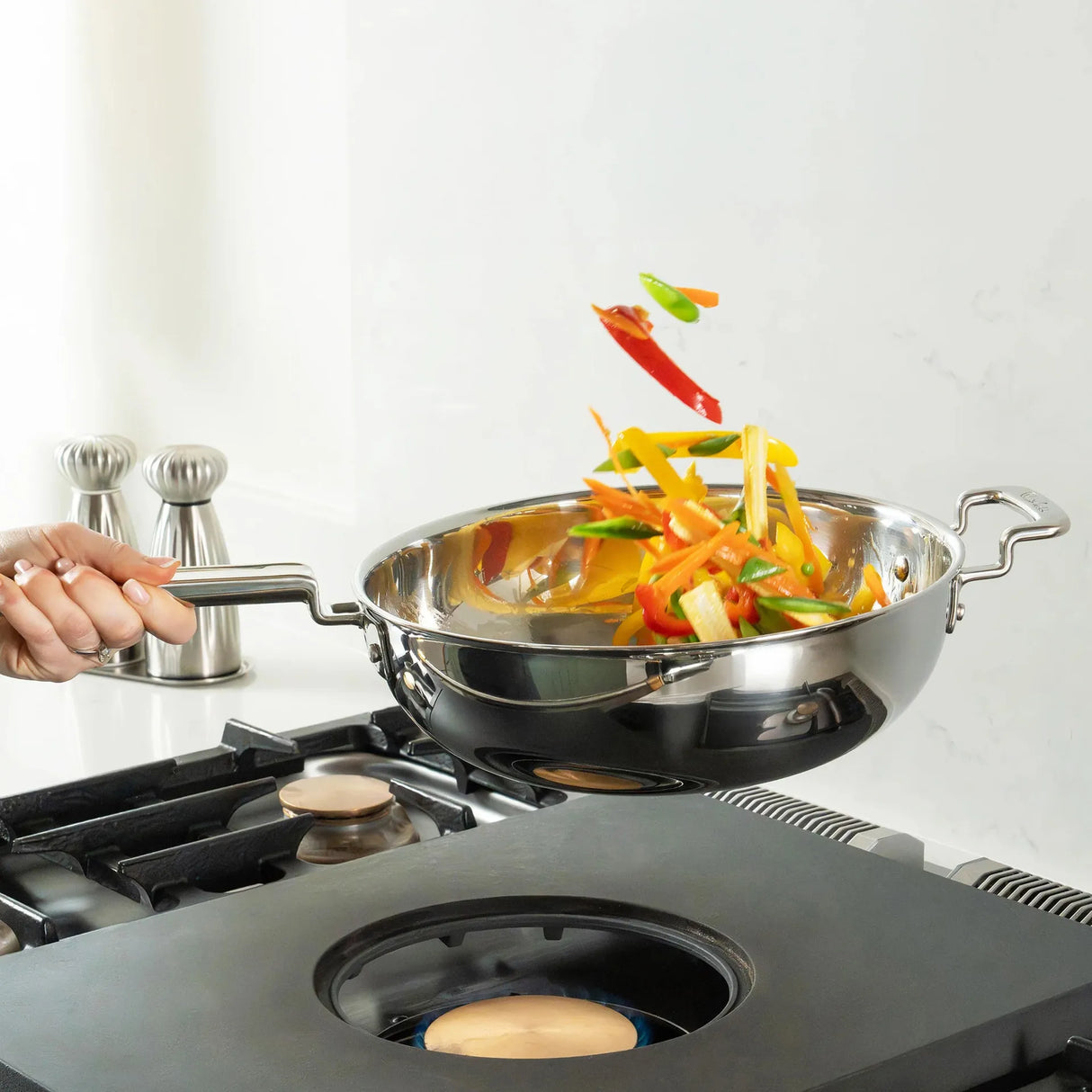 Robert welch 316 Series wok med lock 28 cm rostfritt stål