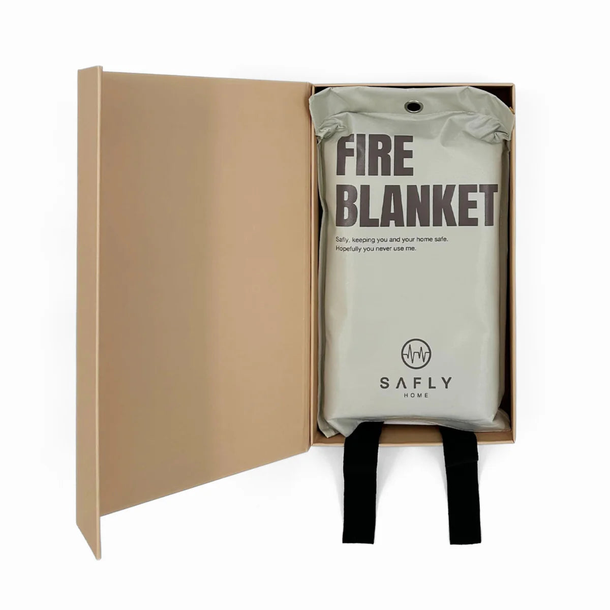 Safly Coffee Table Book med brandfilt 16x28 cm beige