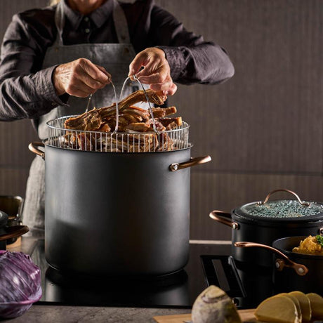 Modern House Black Copper gryta med ångkorg 18 L svart/koppar