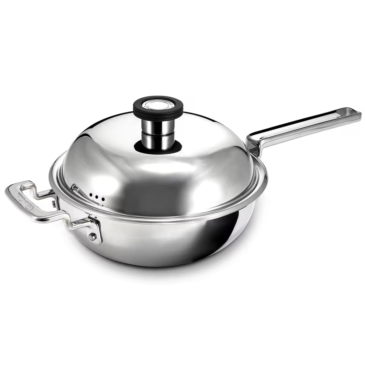 Robert welch 316 Series wok med lock 22 cm rostfritt stål