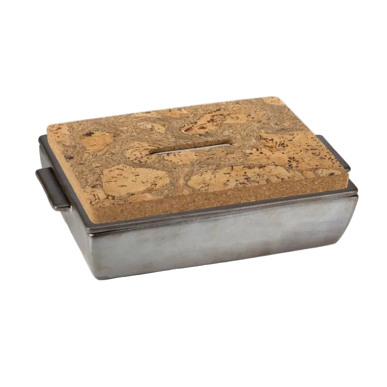 Dutchdeluxes Ugnsform med lock 35 x 23 cm platinum