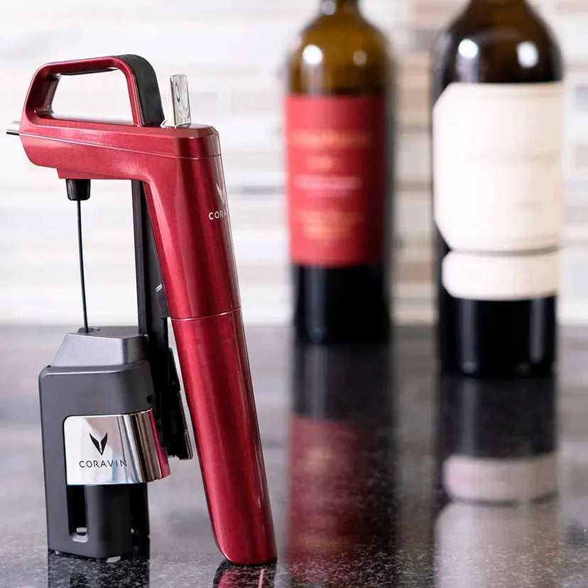 Coravin Timeless Six+ vinkonserveringssystem i väska 12 delar röd