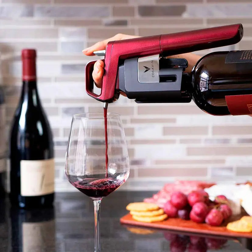Coravin Timeless Six+ vinkonserveringssystem i väska 12 delar röd
