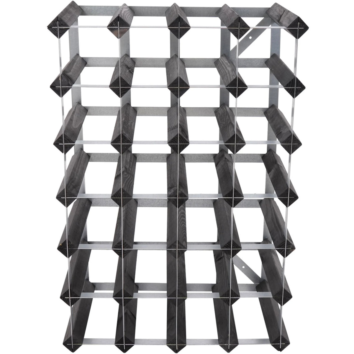 Traditional wine rack Vinställ Påbyggnadsbart 30 Flaskor Black Ash