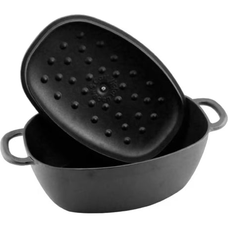 Carl victor Gjutjärnsgryta med lock 6 L oval