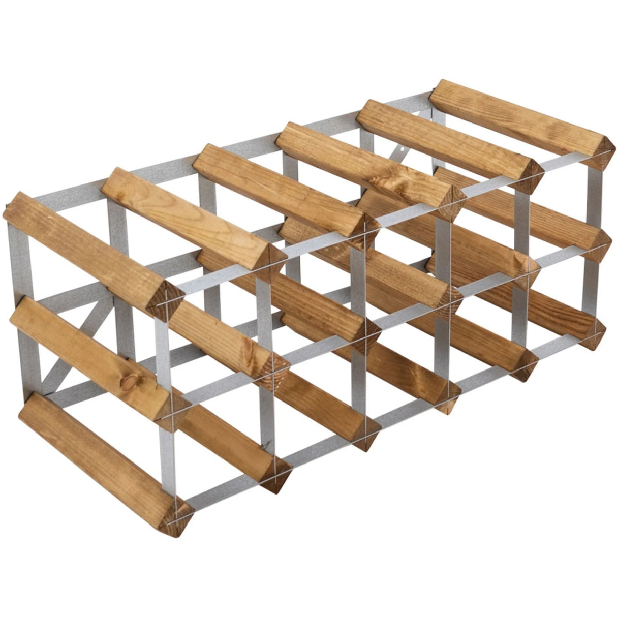 Traditional wine rack Vinställ Påbyggnadsbart 15 Flaskor Light oak