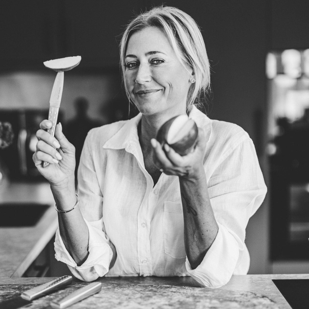Catarina König Knivset 2 delar Japansk kockkniv & skalkniv Strawberry