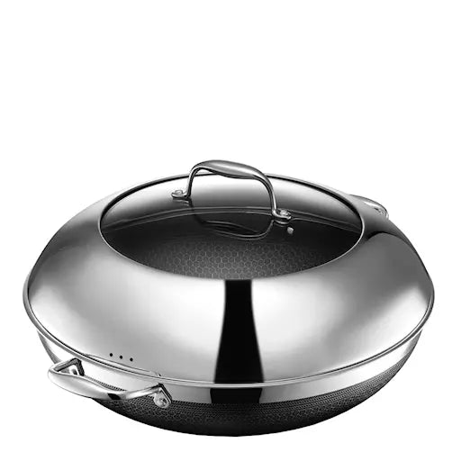 Hexclad stekpanna med lock hybrid 36 cm