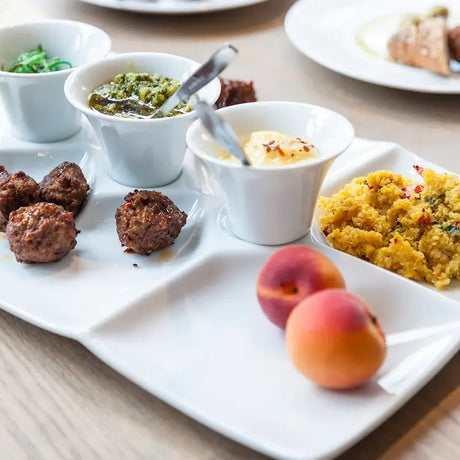 Modern House Daily Use Tapasset Skålar och Fat Vit