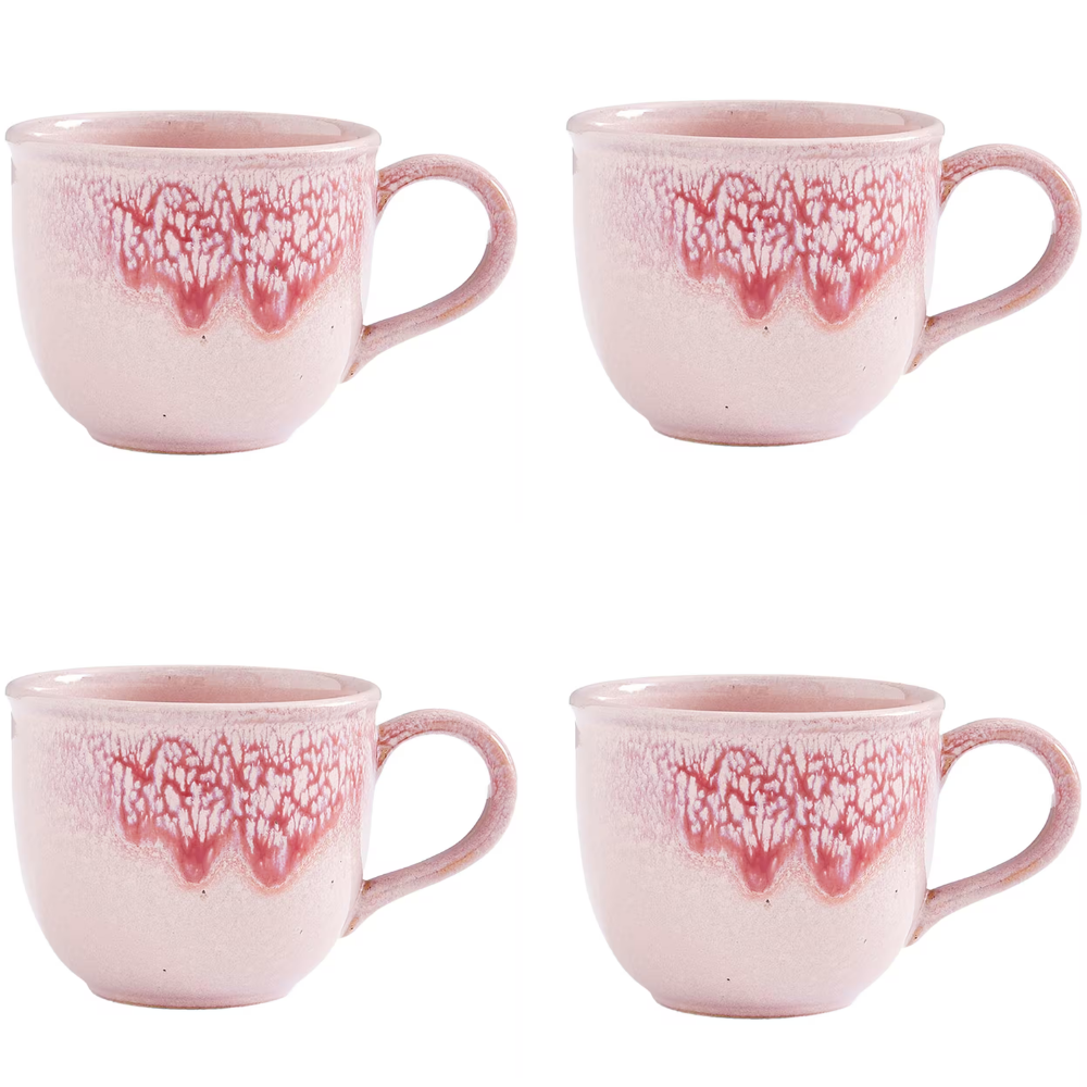 Portmeirion Minerals mugg 30 cl 4-pack, rose quartz