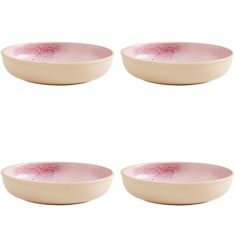 Portmeirion Minerals låg skål 22 cm 4-pack, rose quartz