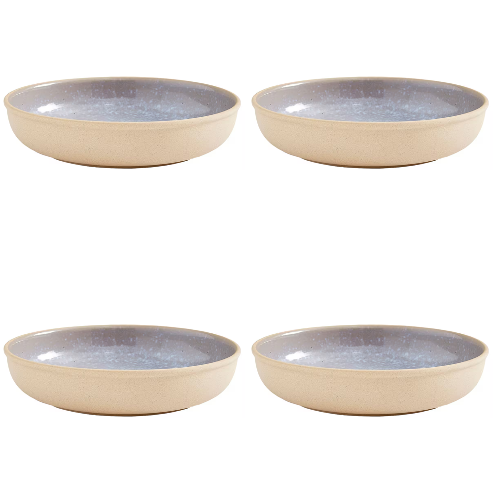 Portmeirion Minerals låg skål 22 cm 4-pack, aquamarine
