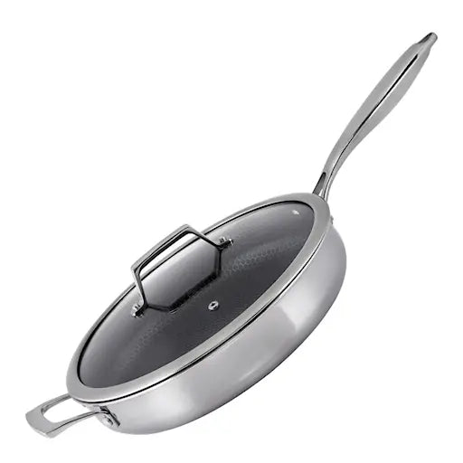 Hâws Santo hybrid traktörpanna med lock 28 cm stål/svart