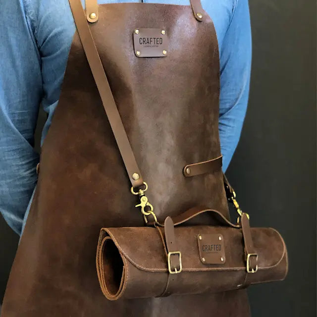 Crafted Canvas knivväska 41 cm brun