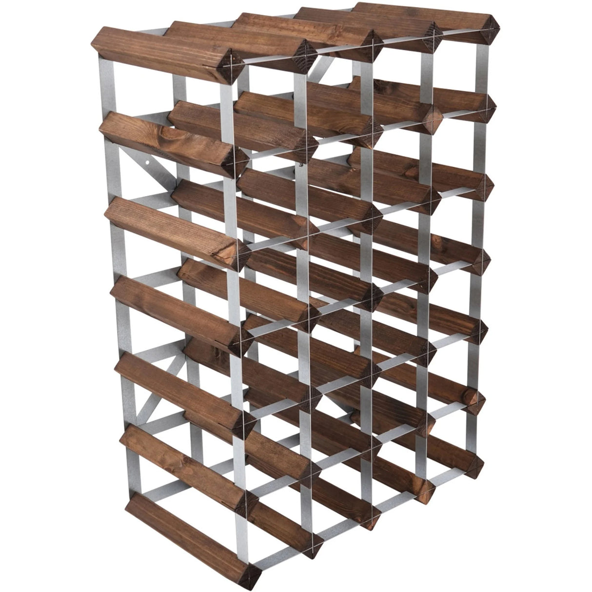 Traditional wine rack Vinställ Påbyggnadsbart 30 Flaskor Dark oak