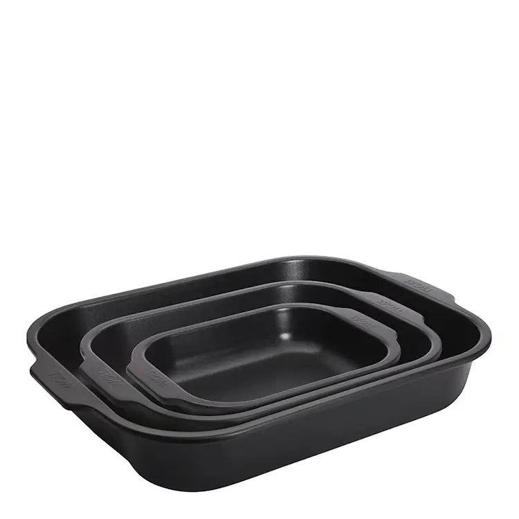 Woll Roast It ugnsform 3 delar svart