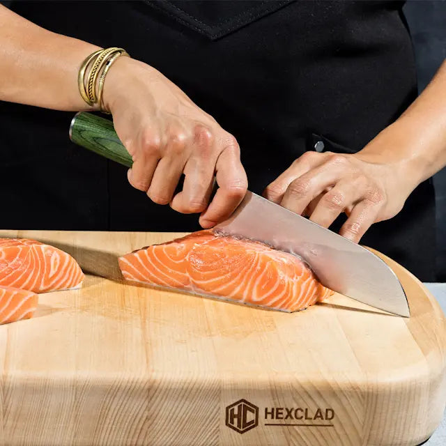 Hexclad Hybrid Santoku 18 cm Rostfri