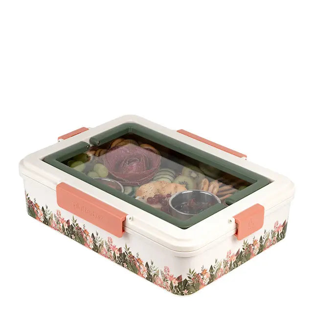 Platterbox Matlåda isolerad med kylning 5,5 L Floral