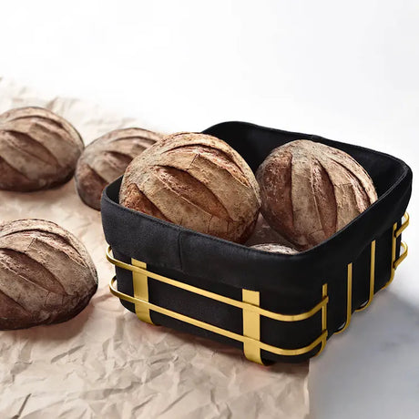 Modern House Vintri Brödkorg 19x19 cm Guld/Svart