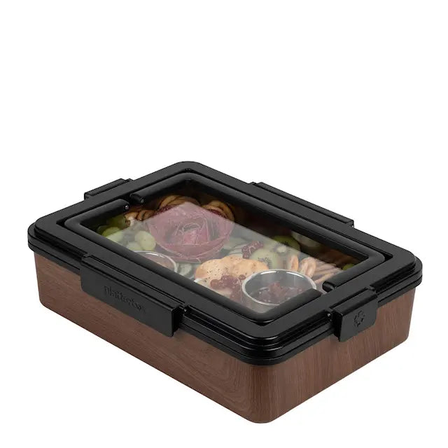 Platterbox Matlåda isolerad med kylning 5,5 L Walnut