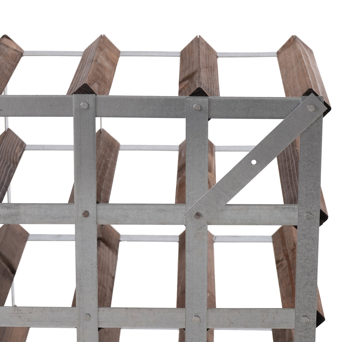 Traditional Wine Rack Vinställ Påbyggnadsbart 72 Flaskor Dark Oak