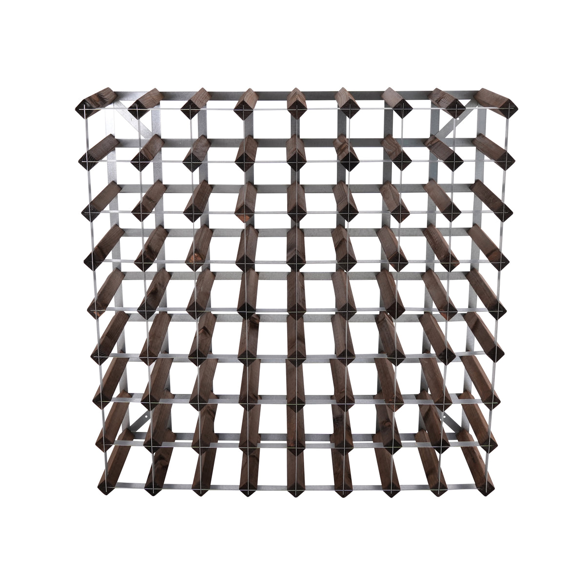 Traditional Wine Rack Vinställ Påbyggnadsbart 72 Flaskor Dark Oak