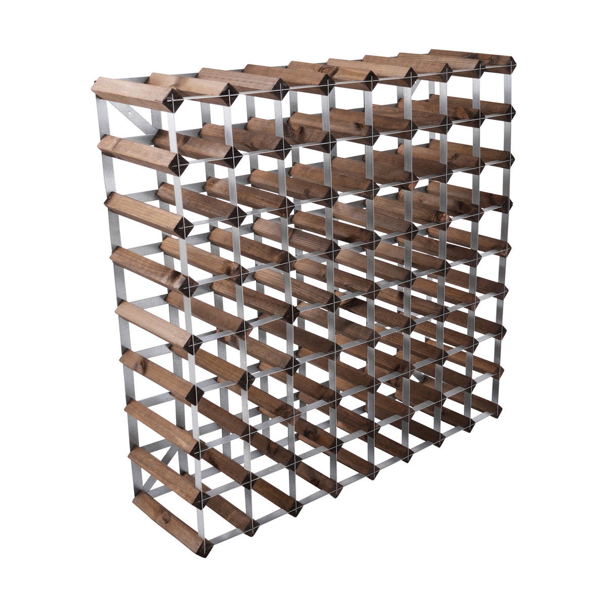 Traditional Wine Rack Vinställ Påbyggnadsbart 72 Flaskor Dark Oak