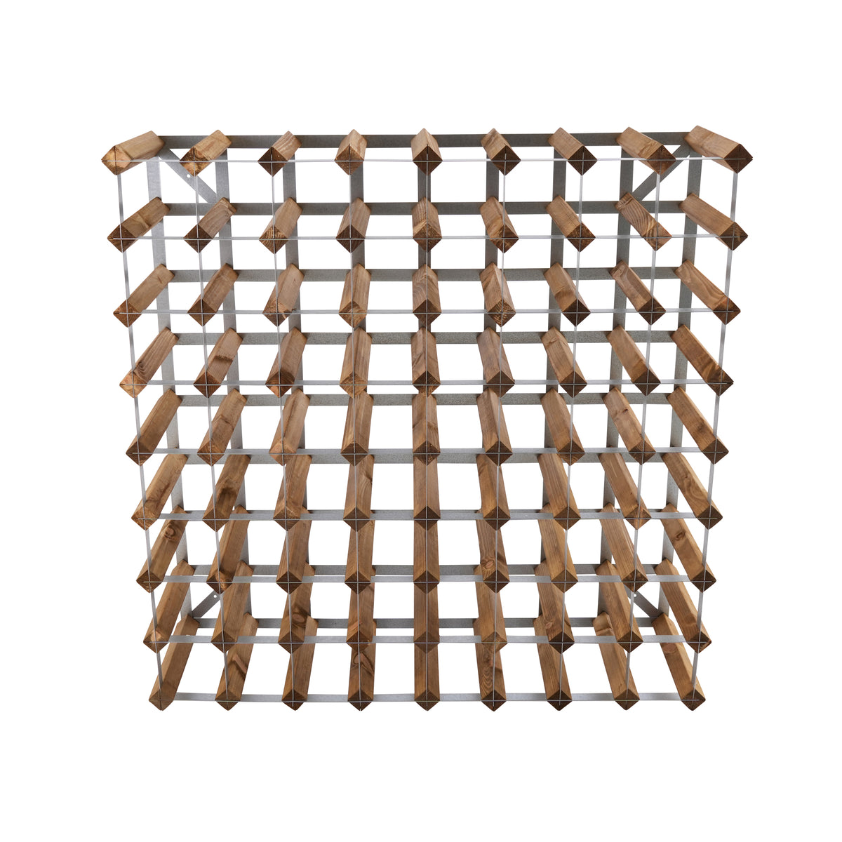 Traditional Wine Rack Vinställ Påbyggnadsbart 72 Flaskor Light Oak