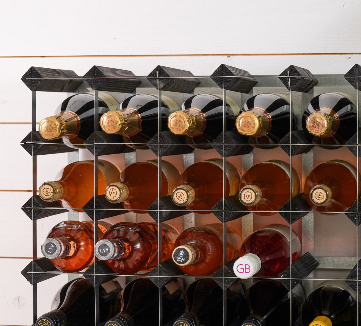 Traditional Wine Rack Vinställ Black 16 Flaskor