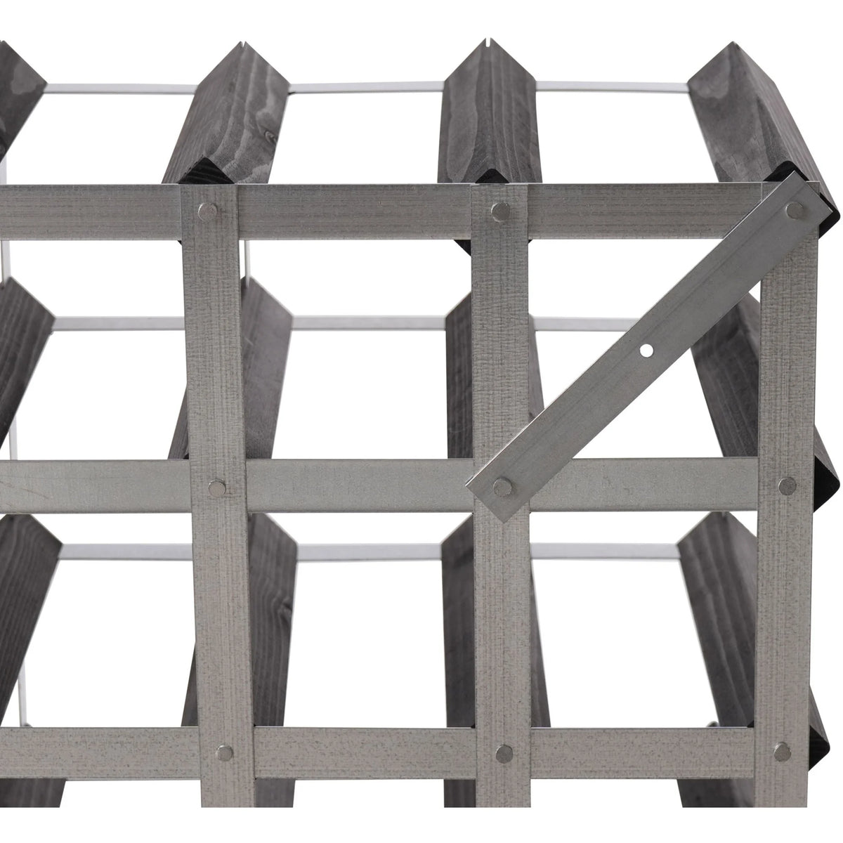 Traditional wine rack Vinställ Påbyggnadsbart 30 Flaskor Black Ash