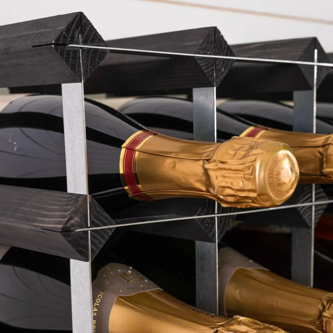 Traditional Wine Rack Vinställ Black 9 Flaskor