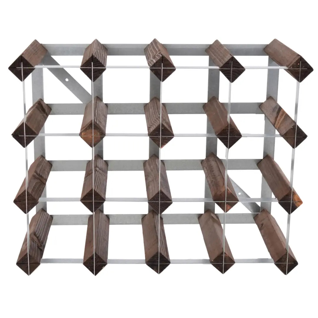 Traditional Wine Rack Vinställ Dark Oak 16 Flaskor