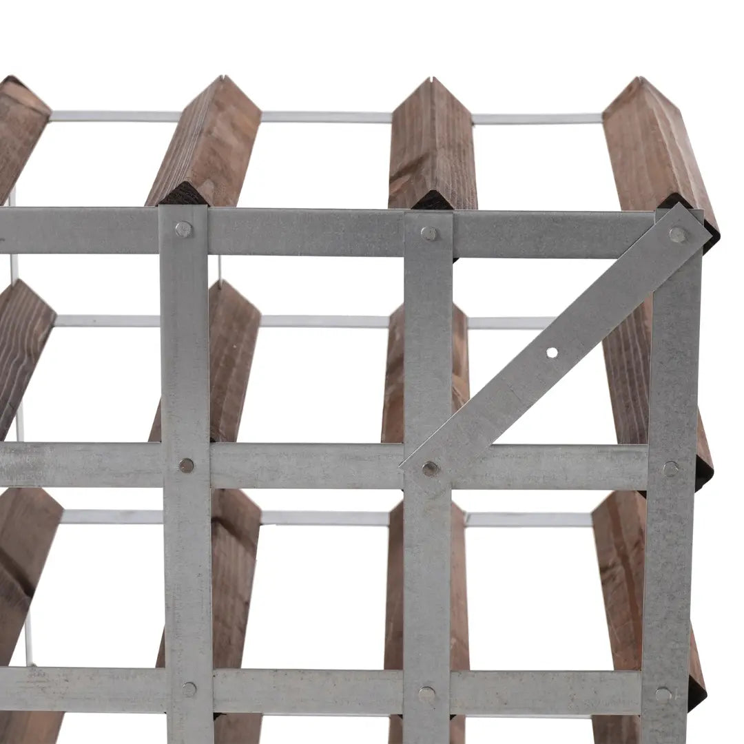 Traditional Wine Rack Vinställ Dark Oak 16 Flaskor