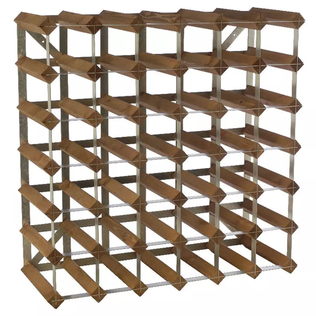 Traditional Wine Rack Vinställ Dark Oak 42 Flaskor