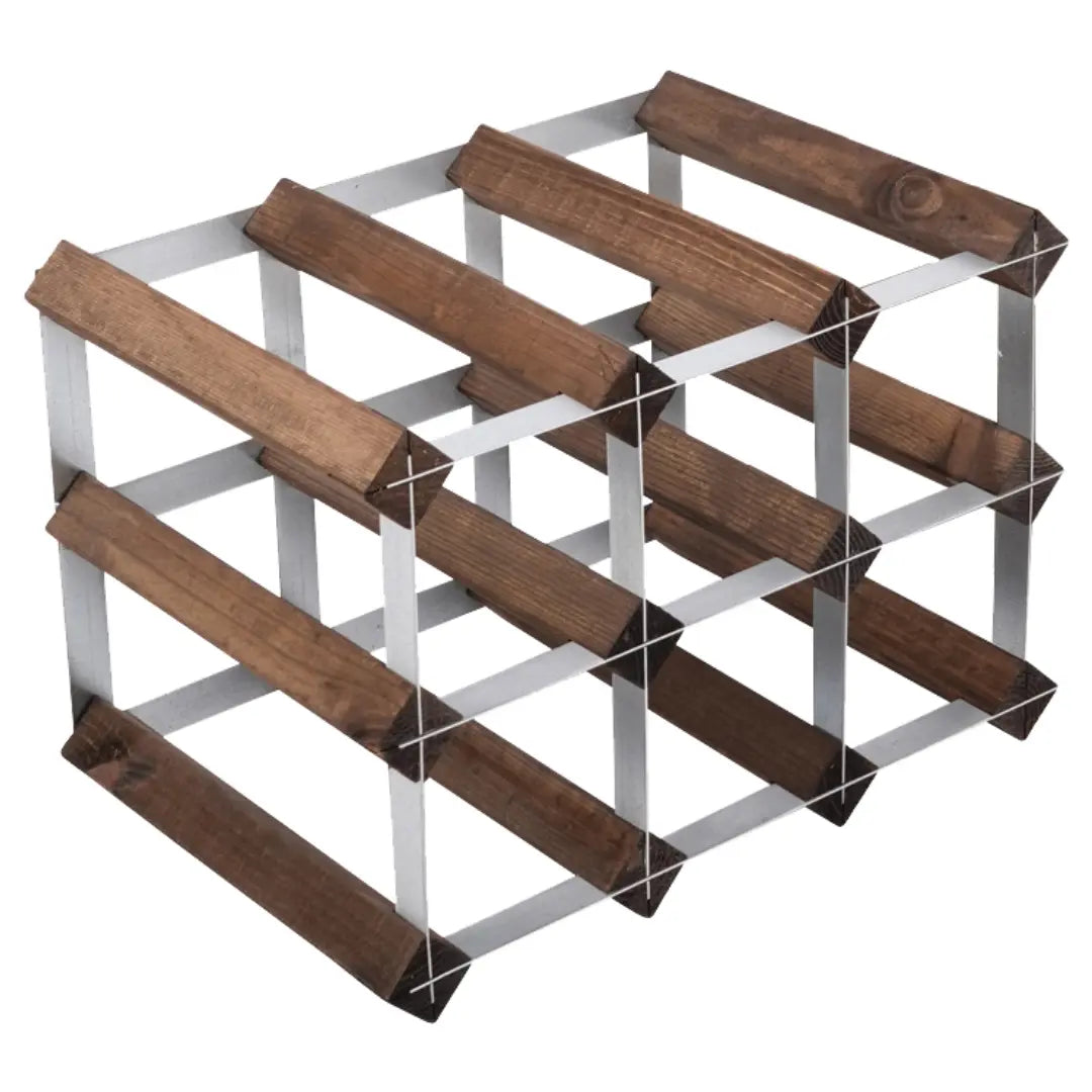 Traditional Wine Rack Vinställ Dark Oak 9 Flaskor