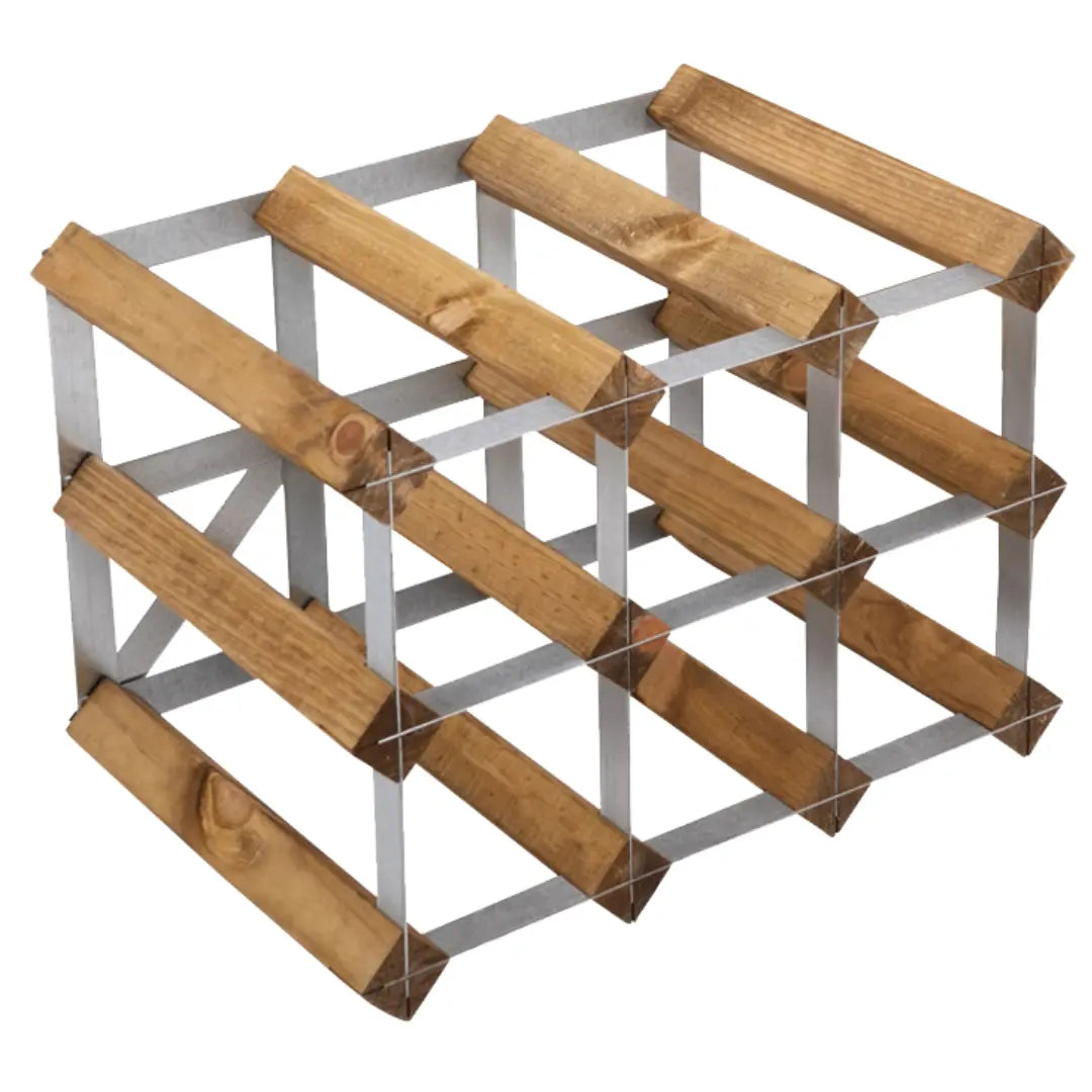 Traditional Wine Rack Vinställ Light Oak 9 Flaskor