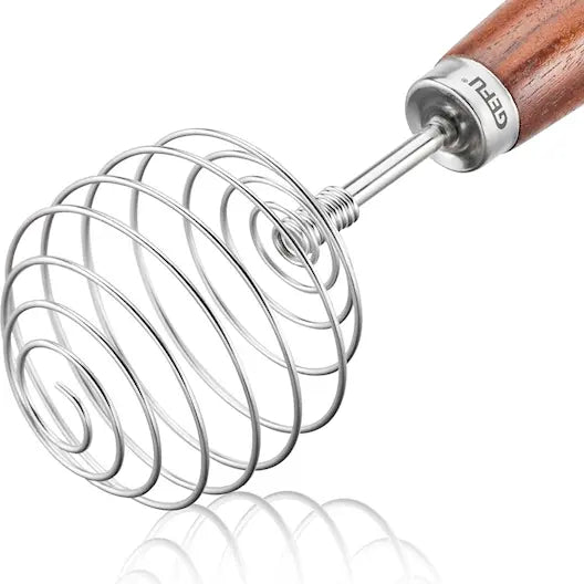 Gefu Nedo spiralvisp rostfritt stål/valnöt